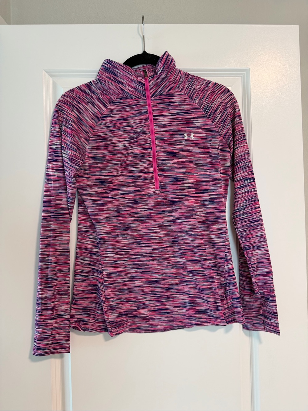 Under Armour Women's Tech Twist Pink 1/4 Zip Pullover Small
